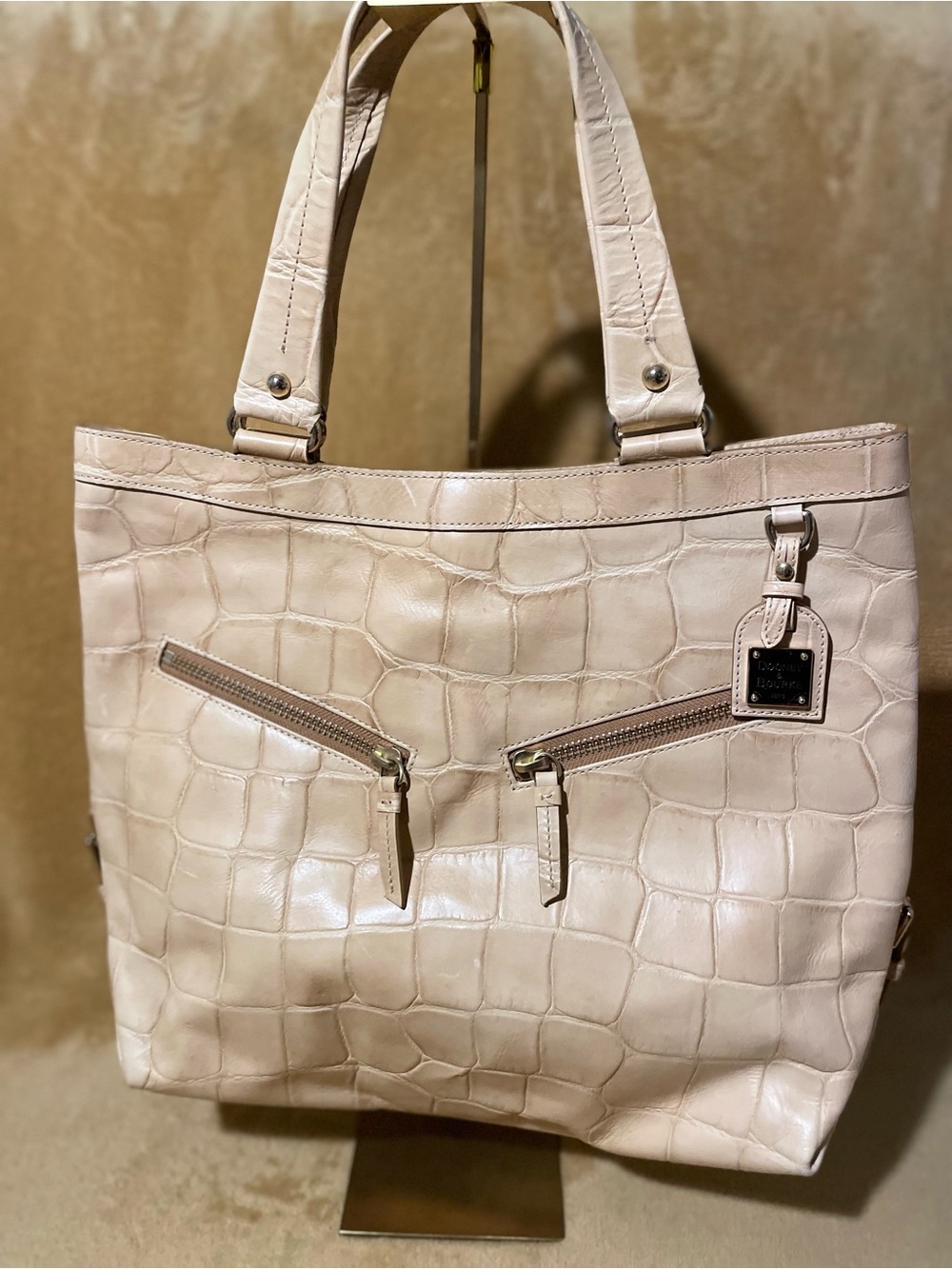 Dooney & Bourke Croco Embossed Sara Bag